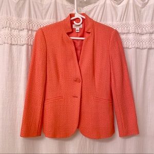 Talbots Textured Coral Blazer, Size 2